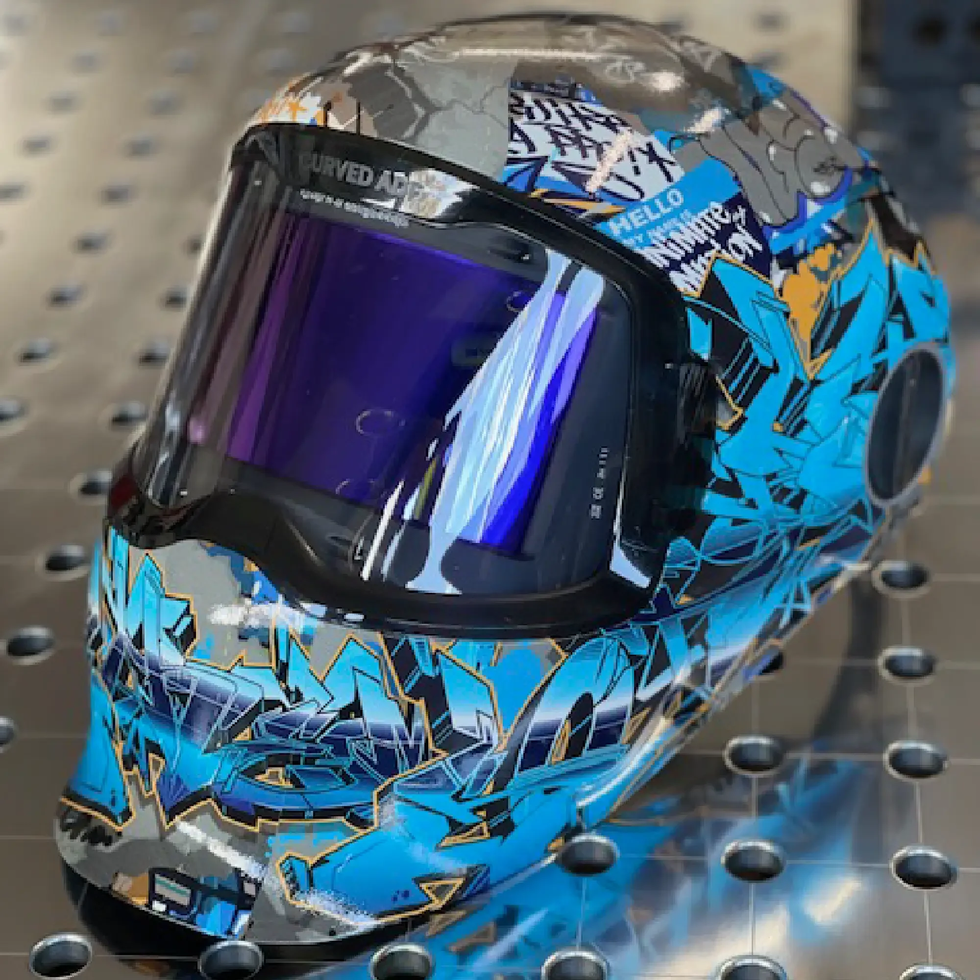 Graffiti G5-02 Welding Helmet Wrap | Custom Vinyl Hood Shell